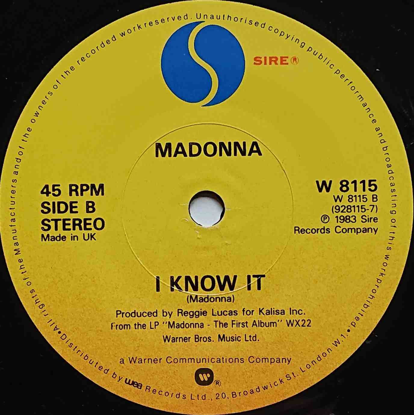 W 8115 The look of love Madonna  Label